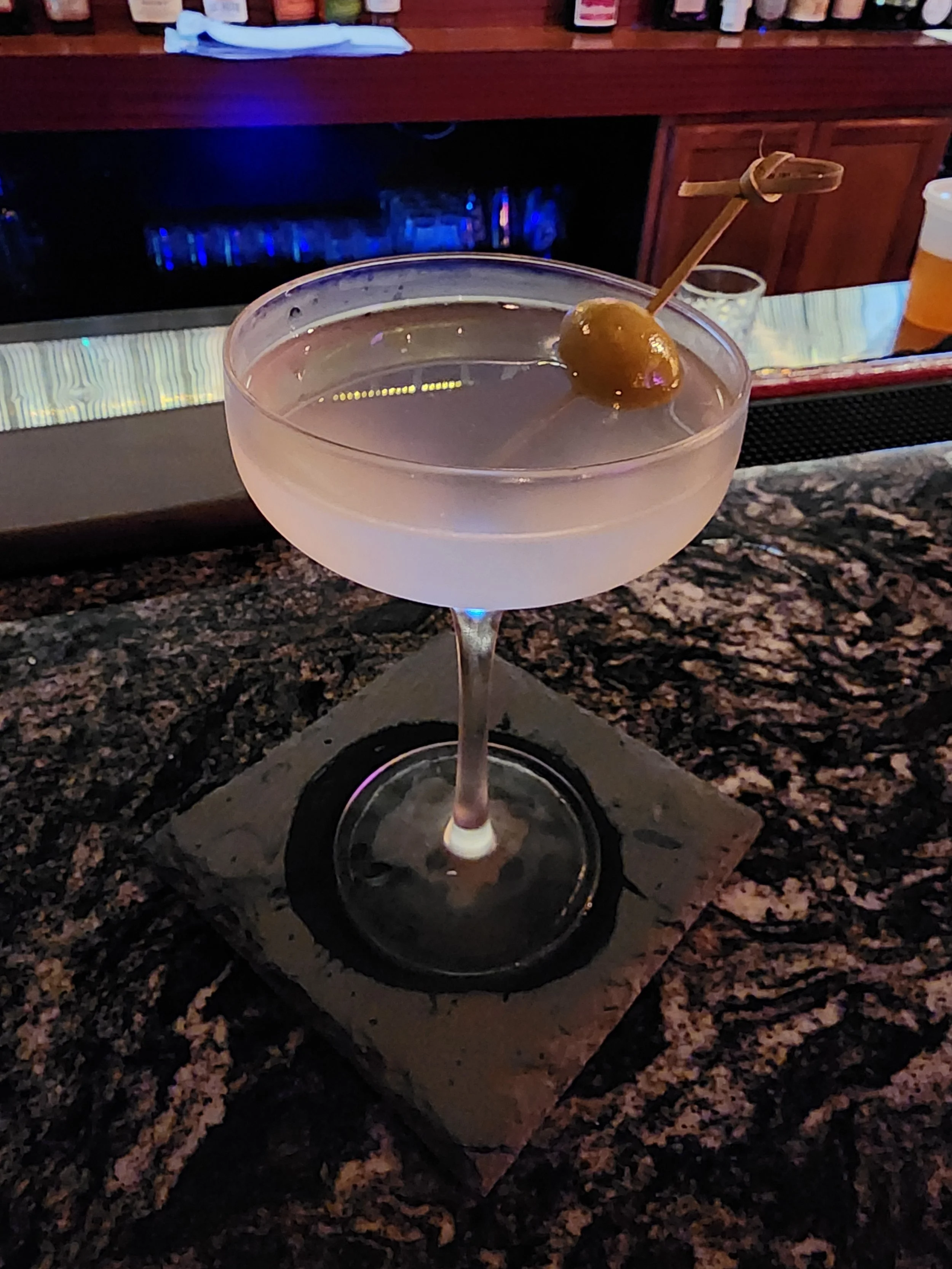 A glass of a scotch on the rocks