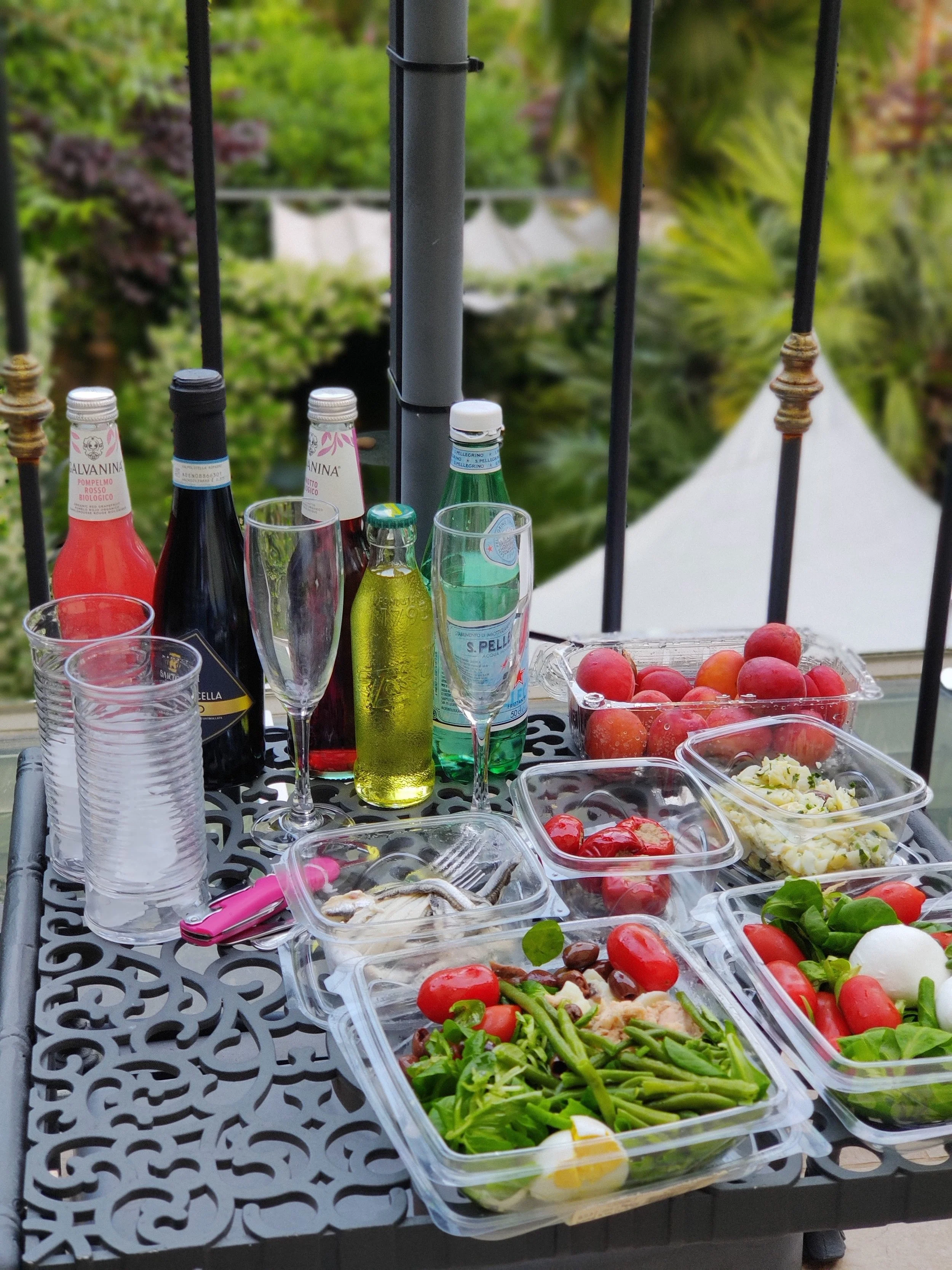 Dinner on the balcony