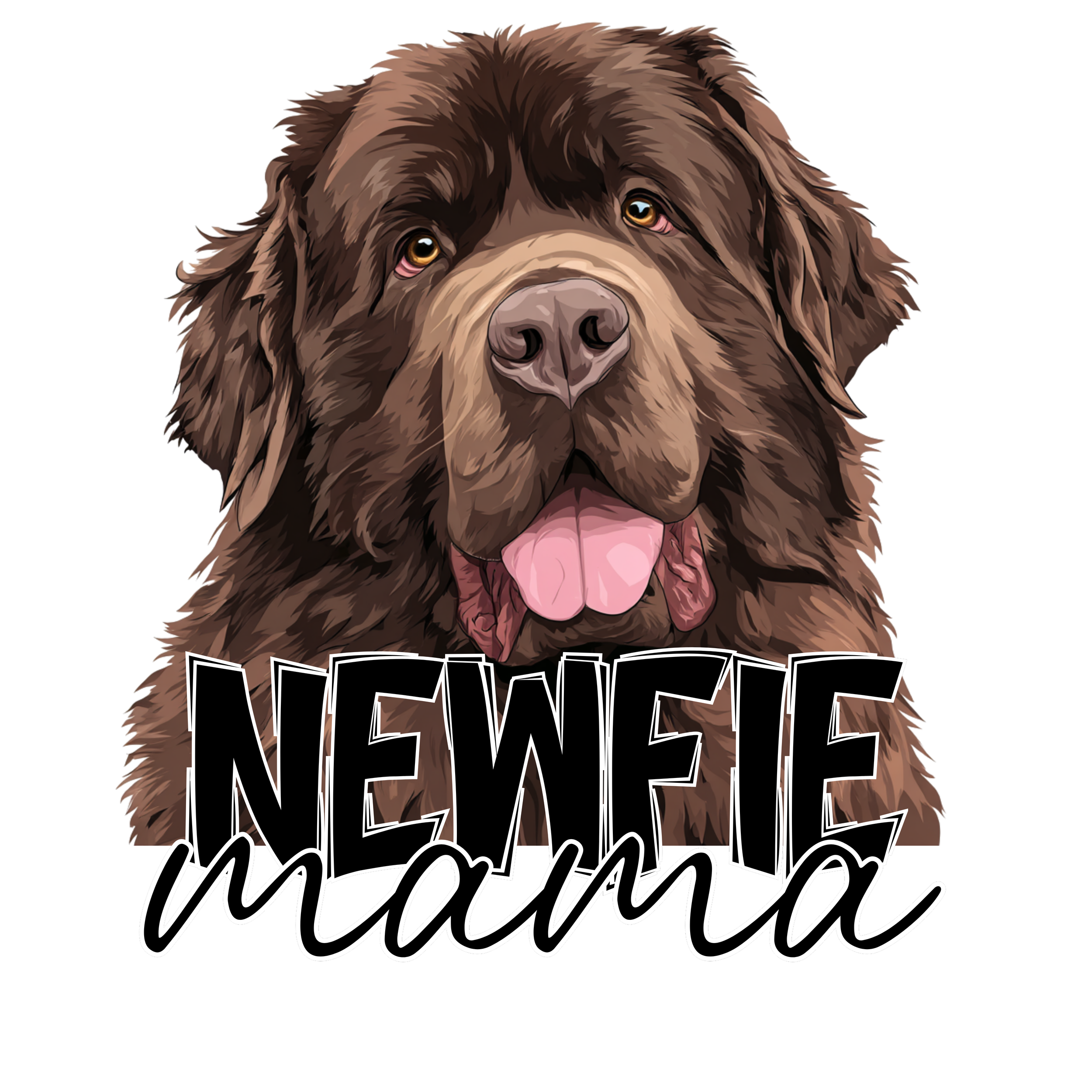Brown Newfie  mama