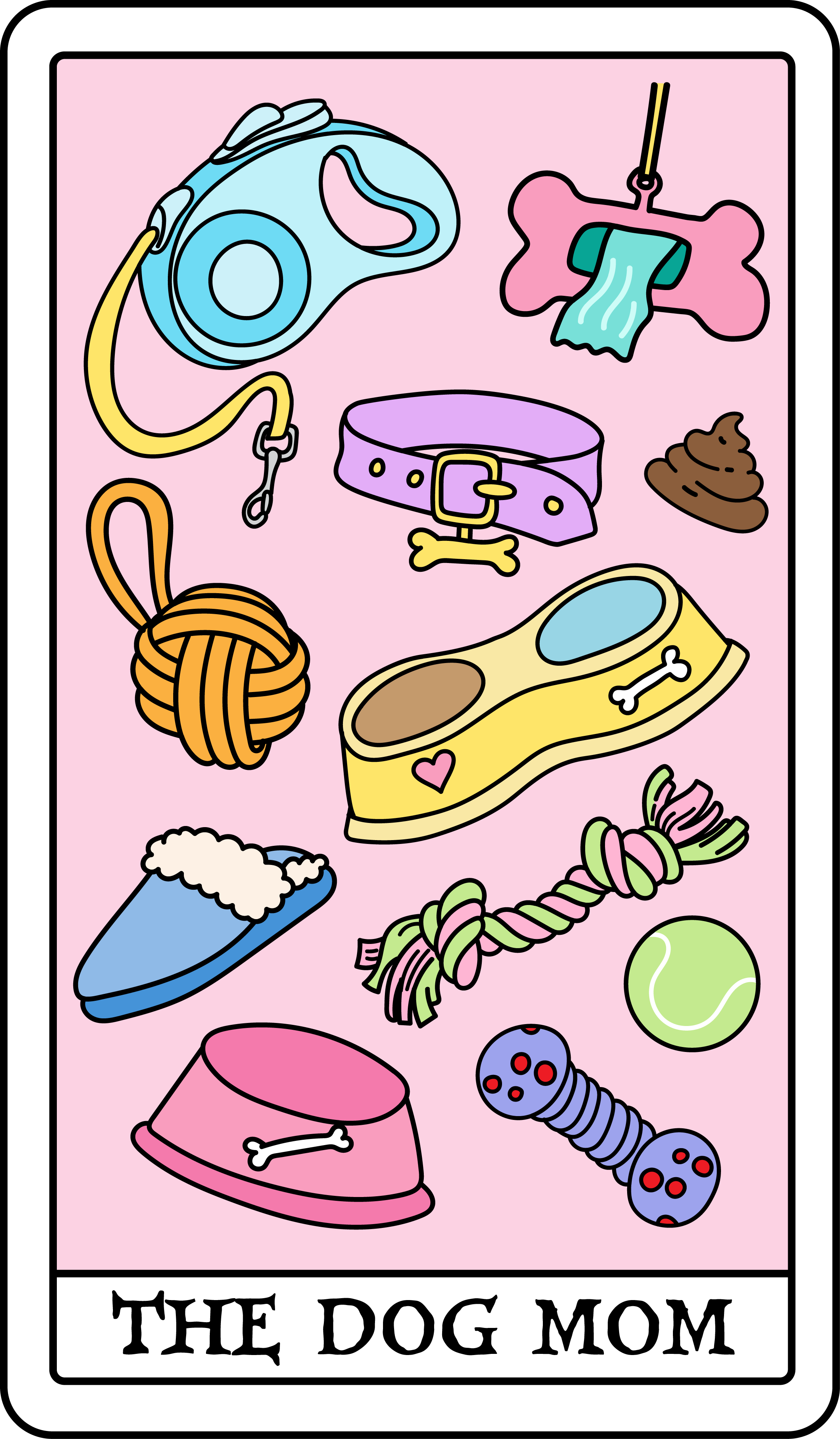 Dog mom tarot card