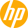 'HP Inc.' logo with yellow and white graphics and lettering.