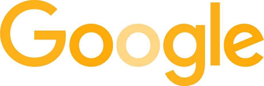 'Google' logo with yellow graphics and lettering.