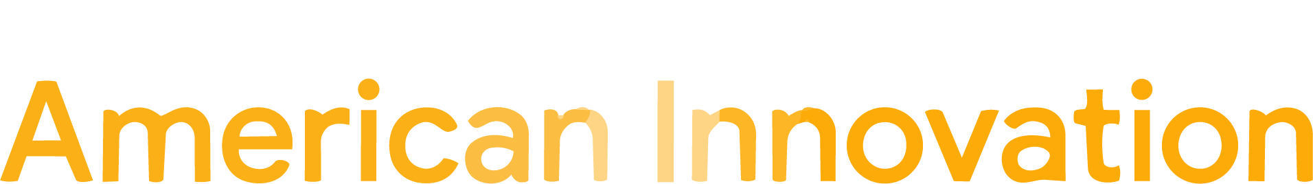 'A new era of American Innovation' in white and yellow lettering.