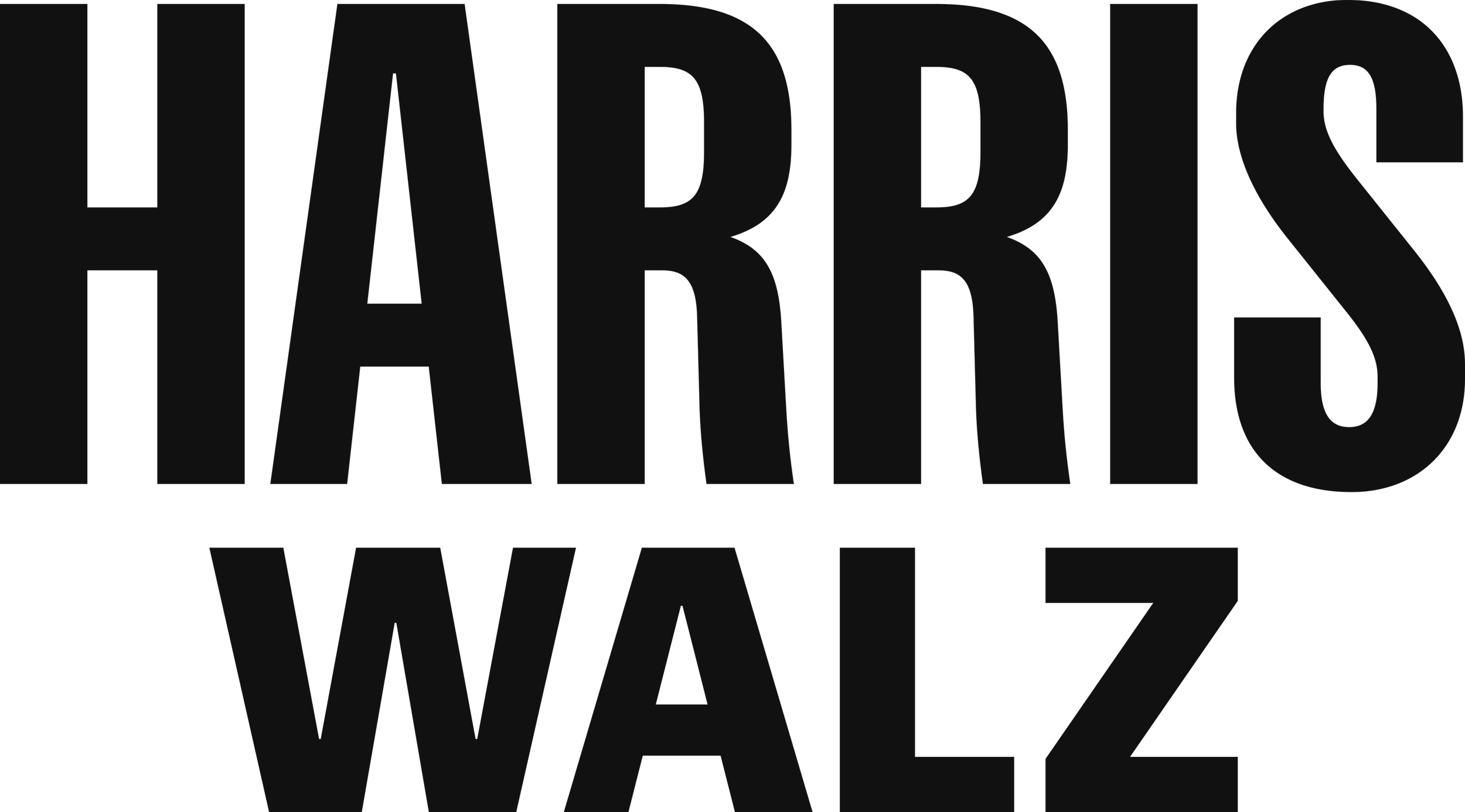 'Harris Walz' (Kamala Harris for President) logo in black lettering.