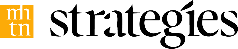'Manhattan Strategies' (MHTN) logo with yellow and black graphics and lettering.