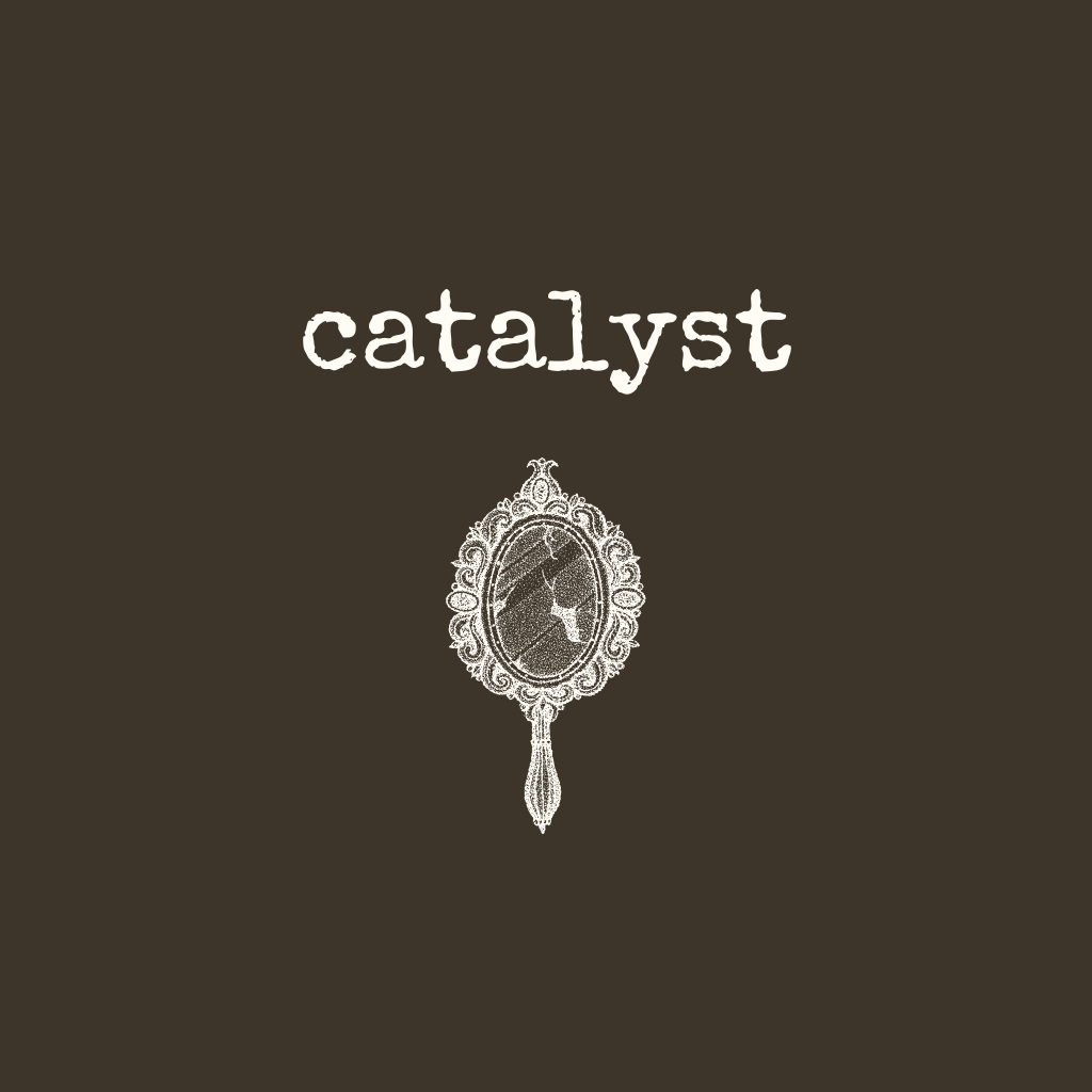 infographic with a mirror and the word catalyst