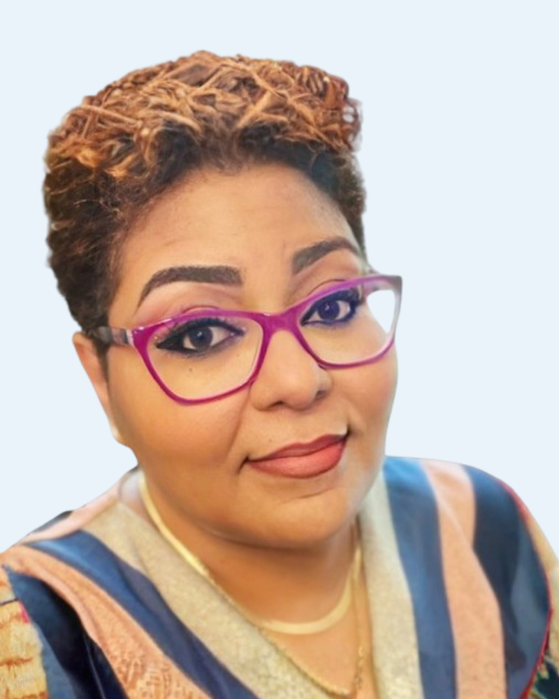 Professional portrait of an Up Giving Village Graphic Designer.