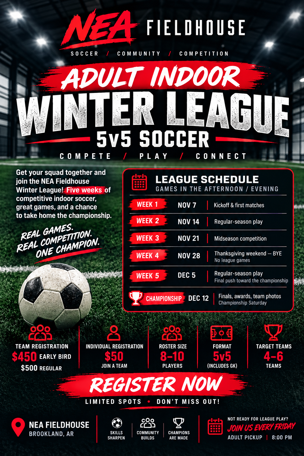 Adult Soccer League - Team Signup