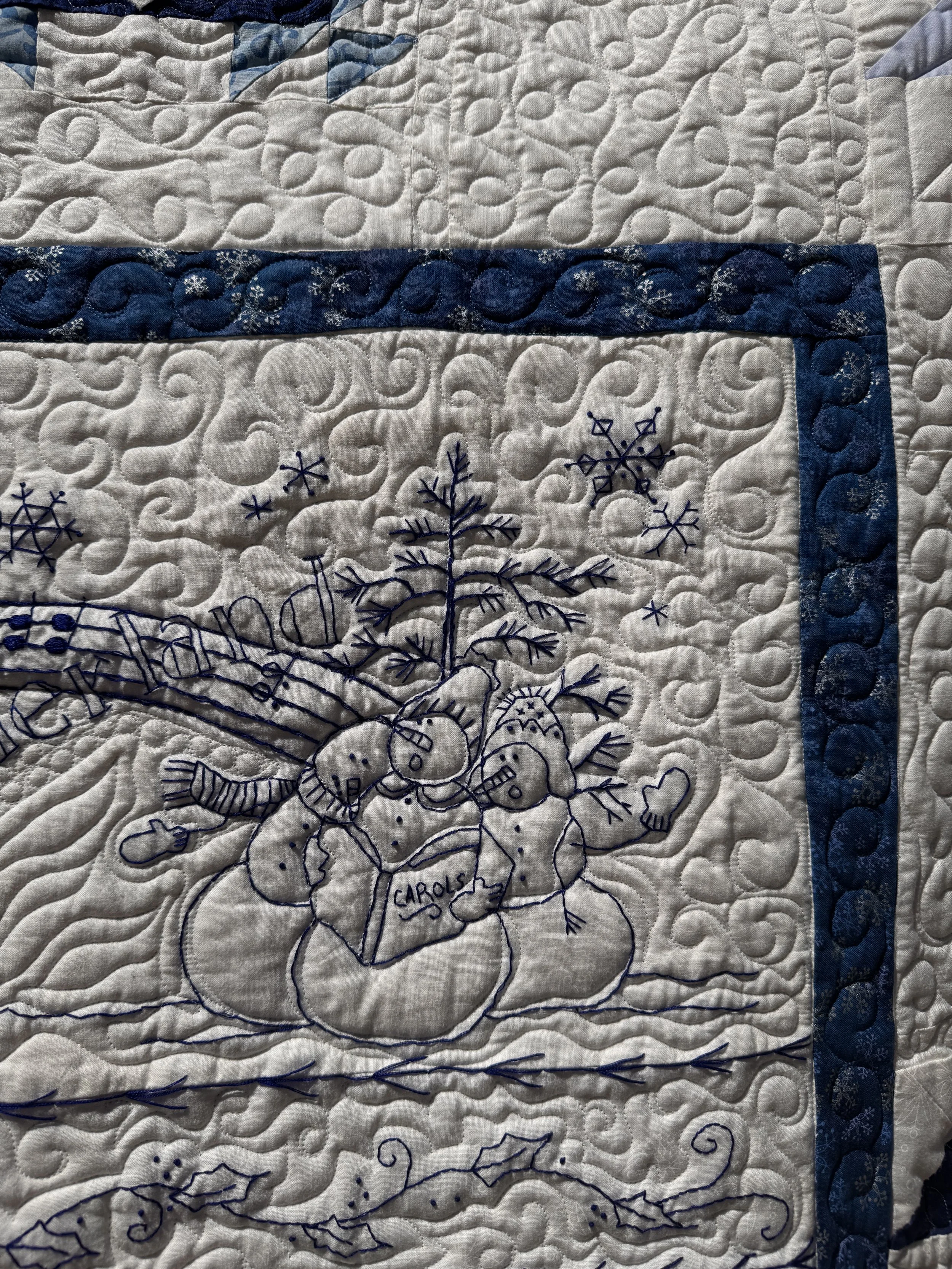 "Winter Wonderland" Quilt Carolers Detail  (Pattern: Crabapple Hill Studio)