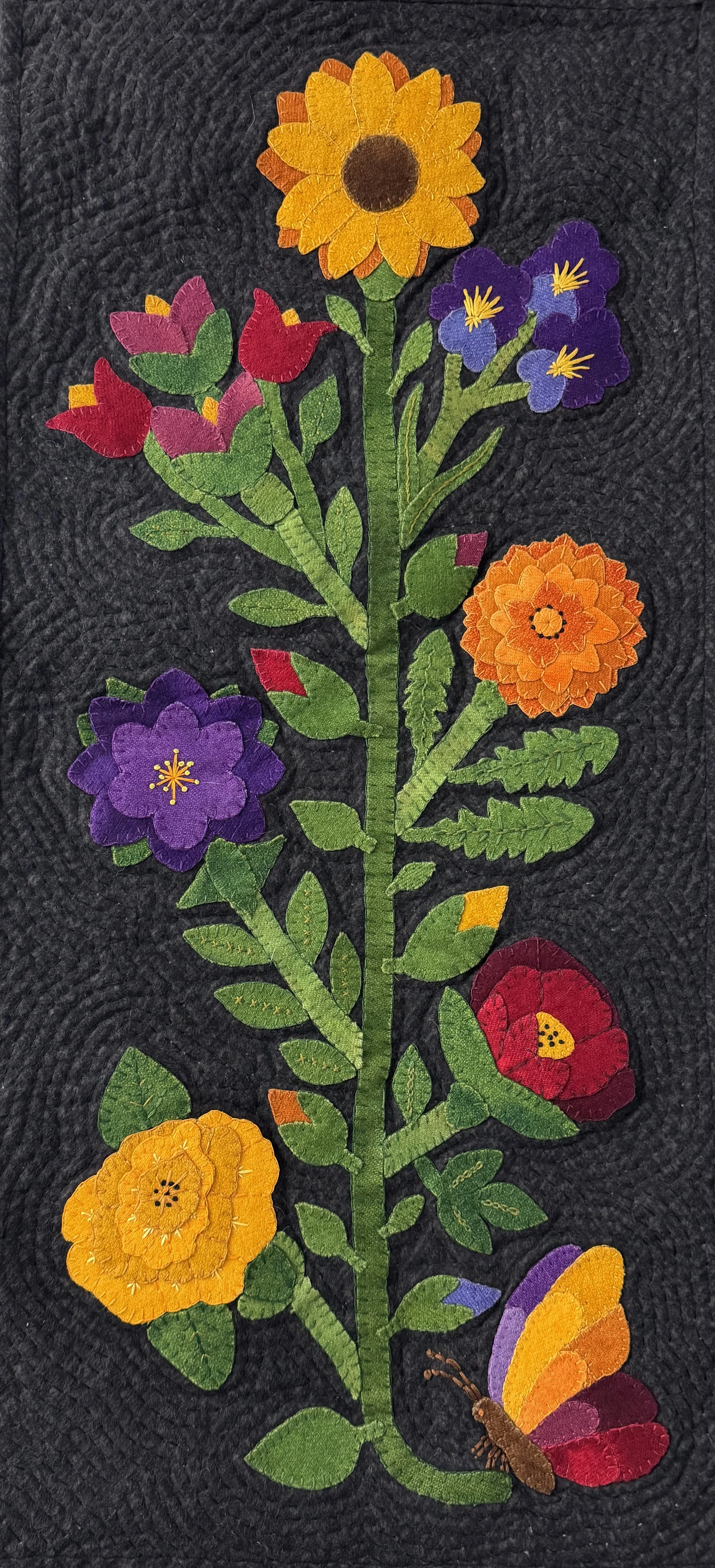 Original: "Wildflowers in Wool" Full Quilt