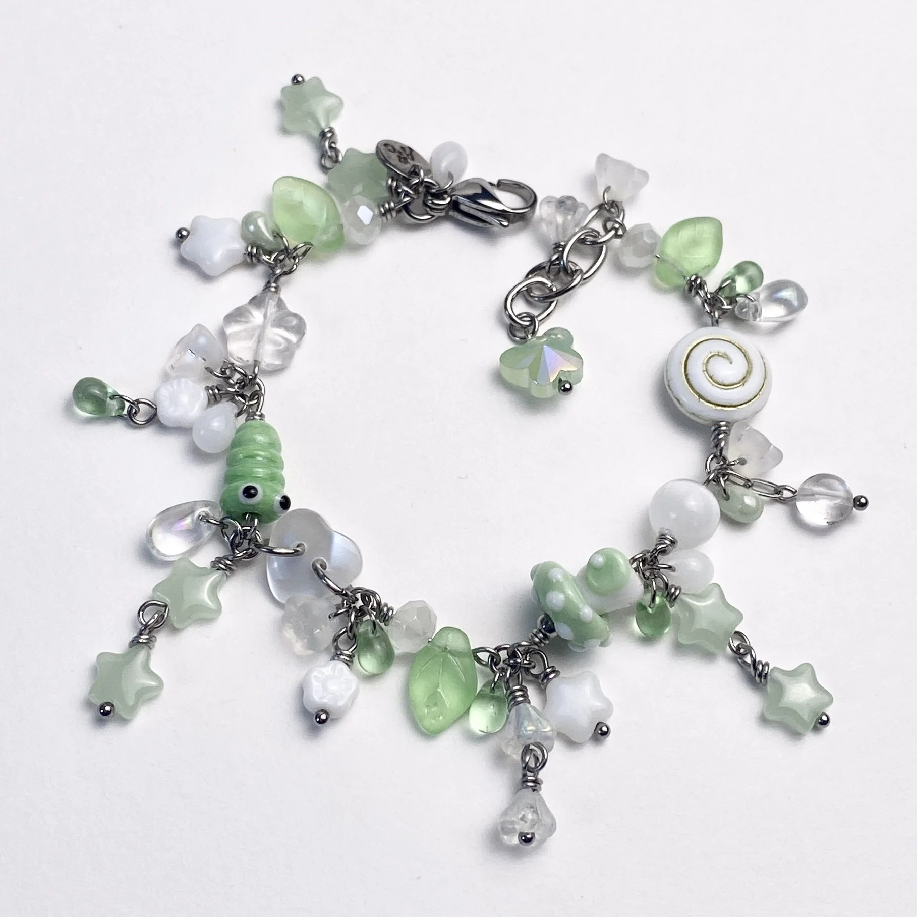 Green Bean Charm Bracelet