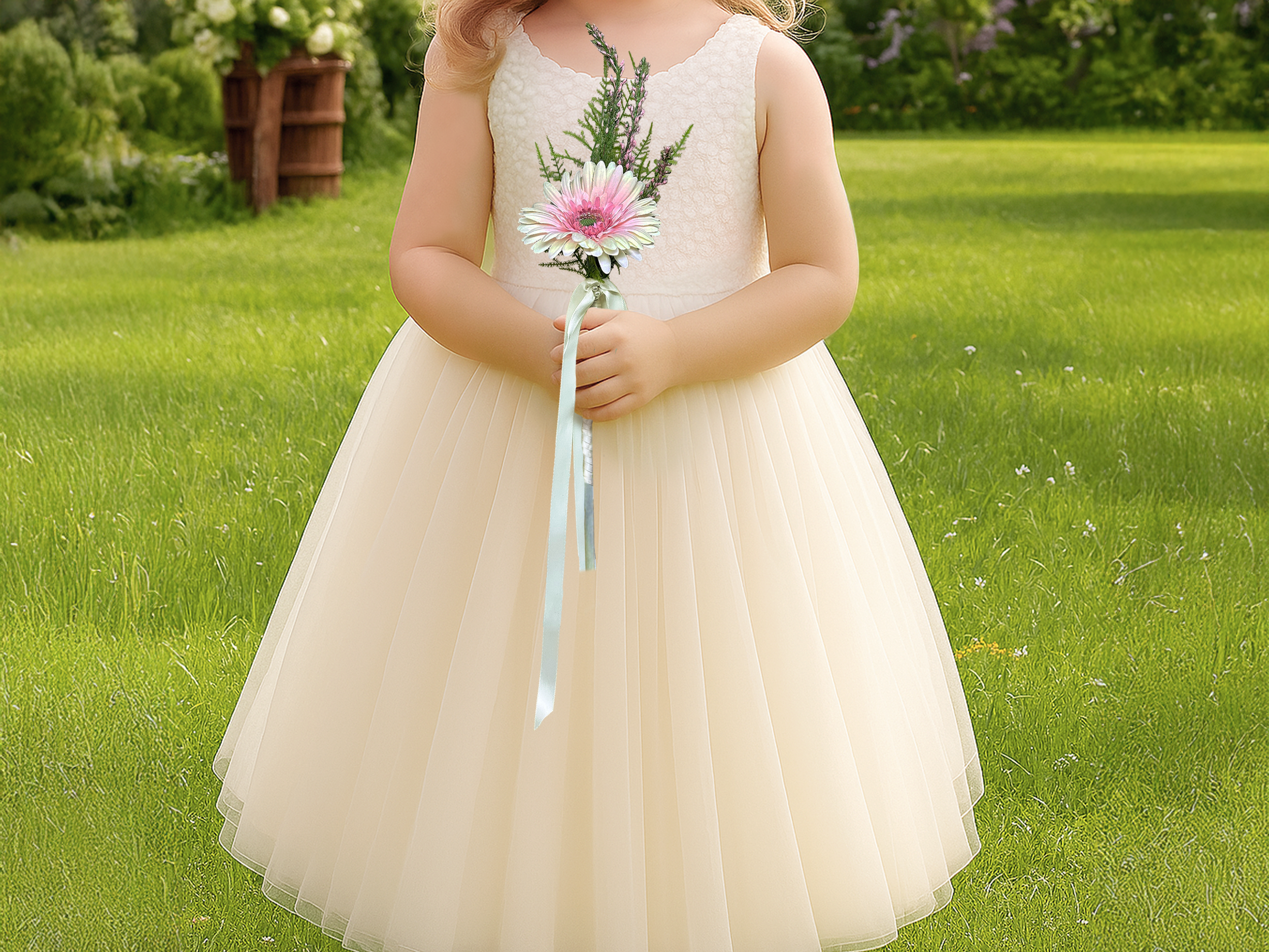 Chic Blush Flower Girl Bouquet