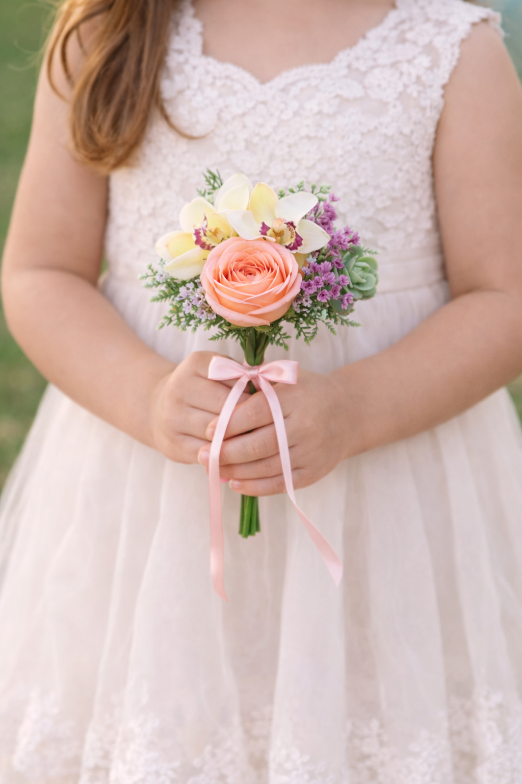 Pretty in Pastel Flower Girl's Single Bloom