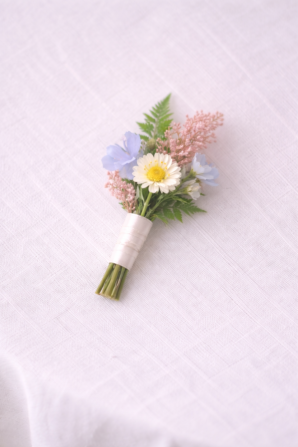Pastel Petal Garden Groomsman Boutonniere
