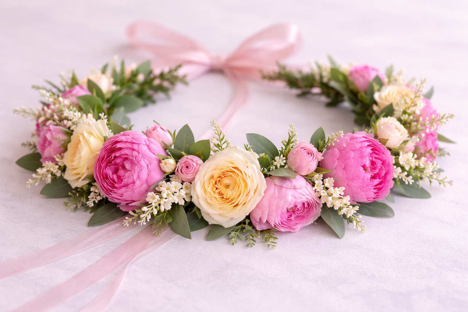 Peachy Paradise Flower Crown