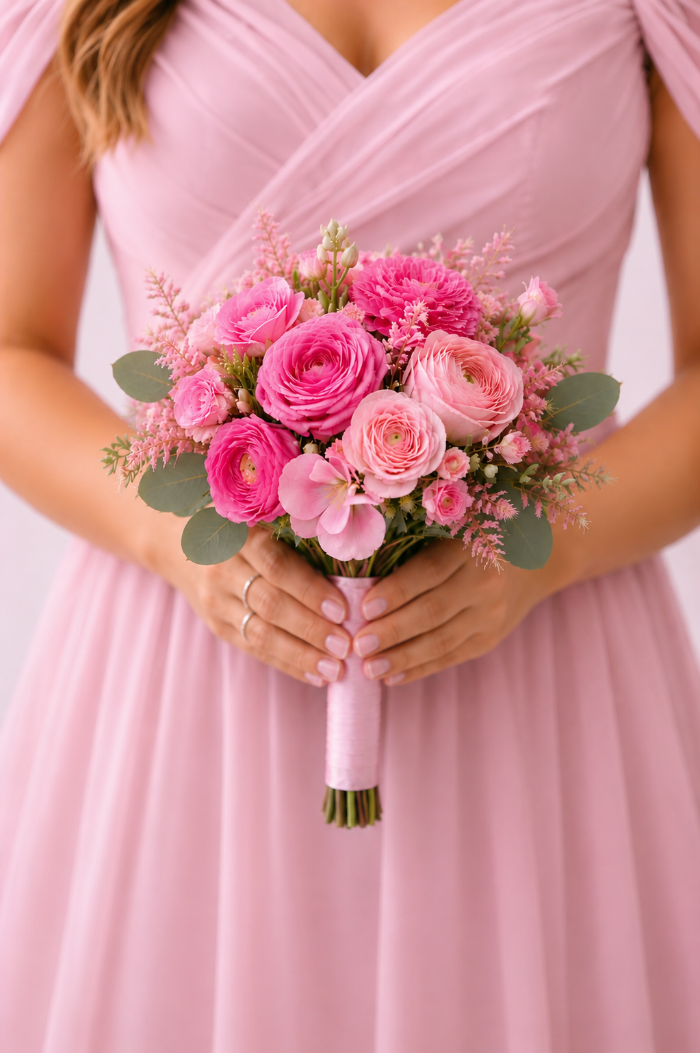 Pink Eclat Bridesmaid Bouquet
