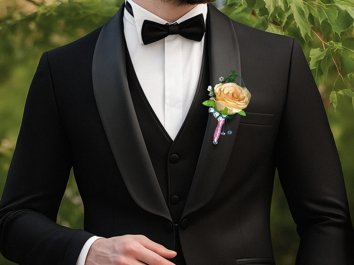 The Gazer Groom Boutonniere