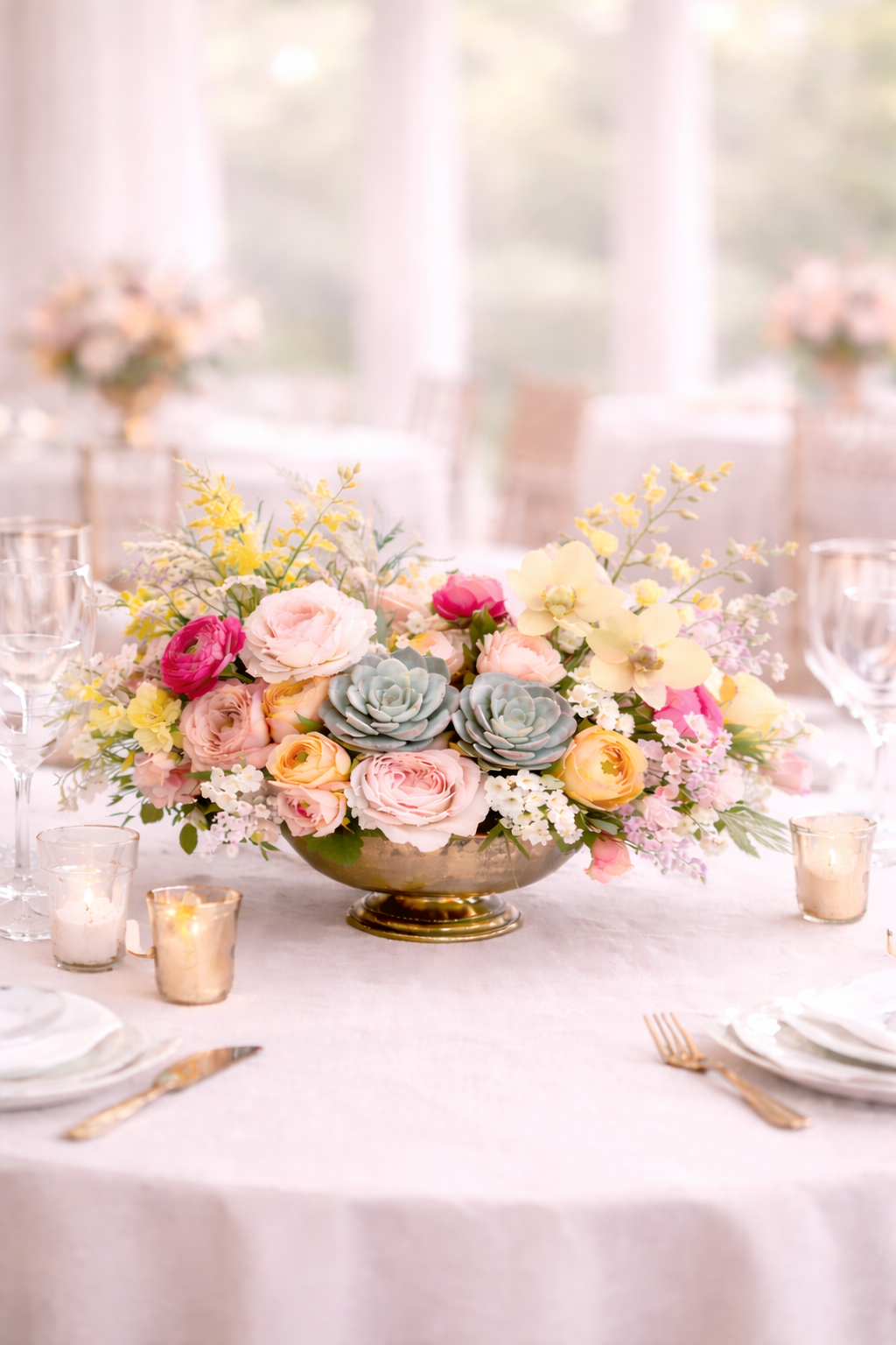 Pretty in Pastel Centerpiece