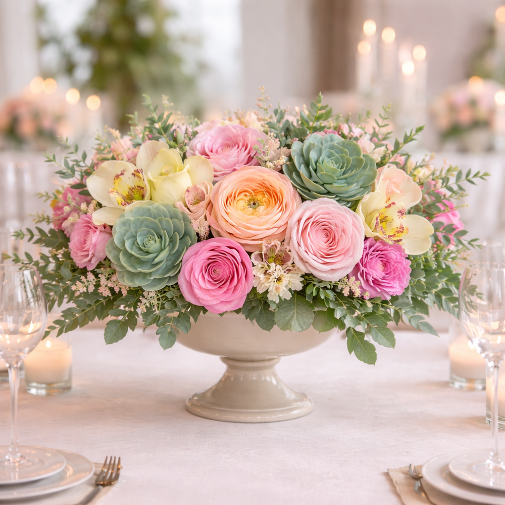 Pretty in Pastel centerpiece