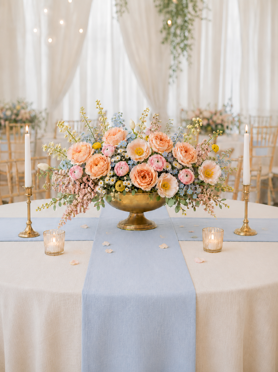 Pastel Petal Garden Centerpiece