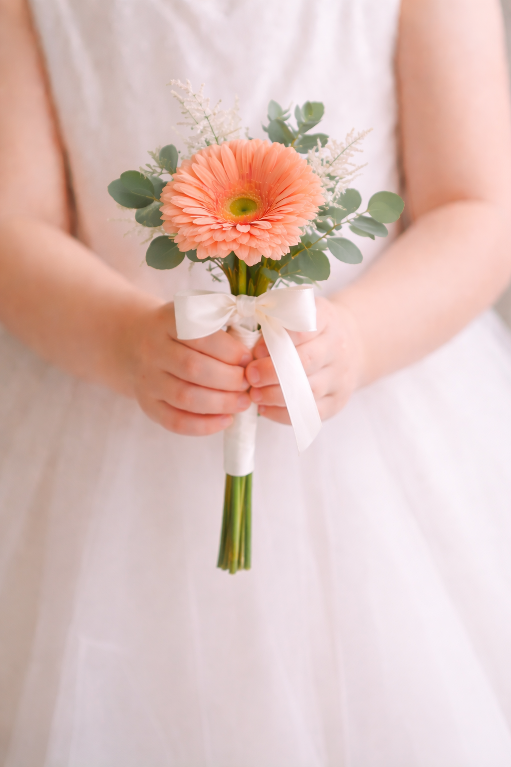 Wild Coral Flower Girl Single Bloom