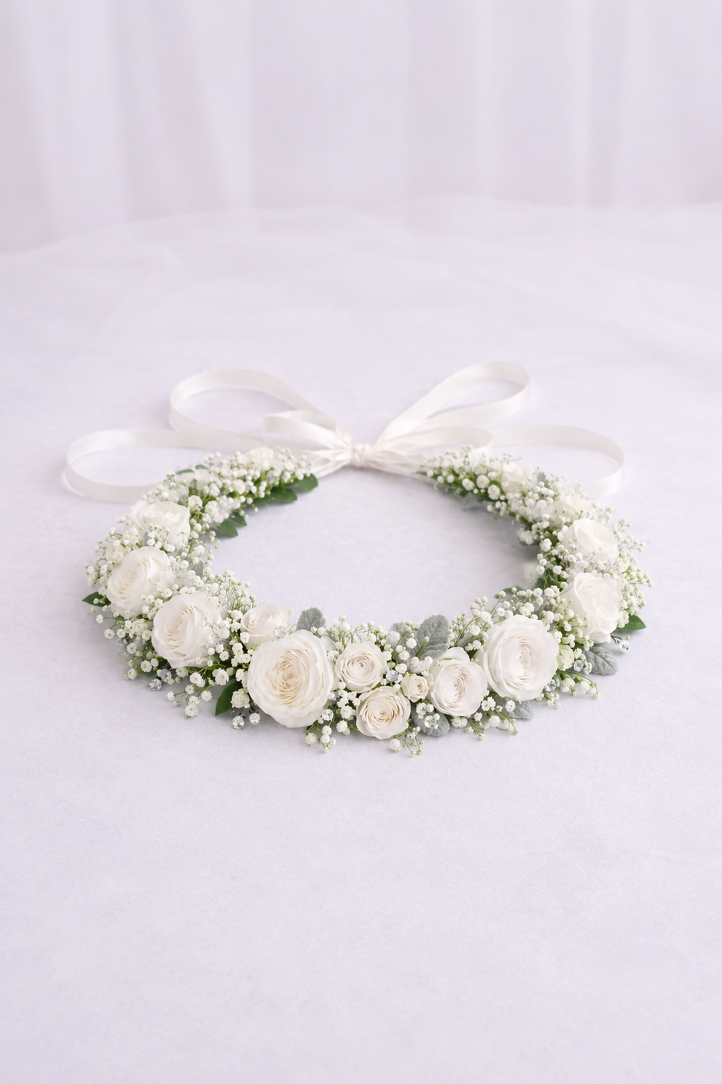 White opulence Flower Crown
