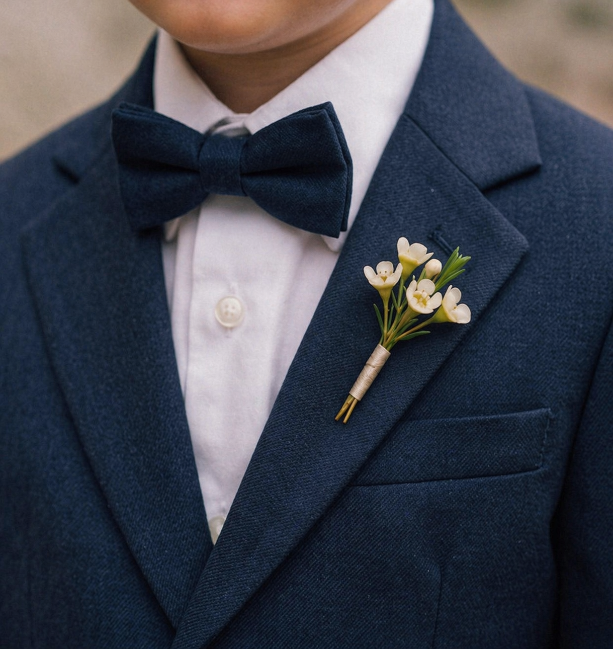 Blush Garden Page Boy Boutonniere