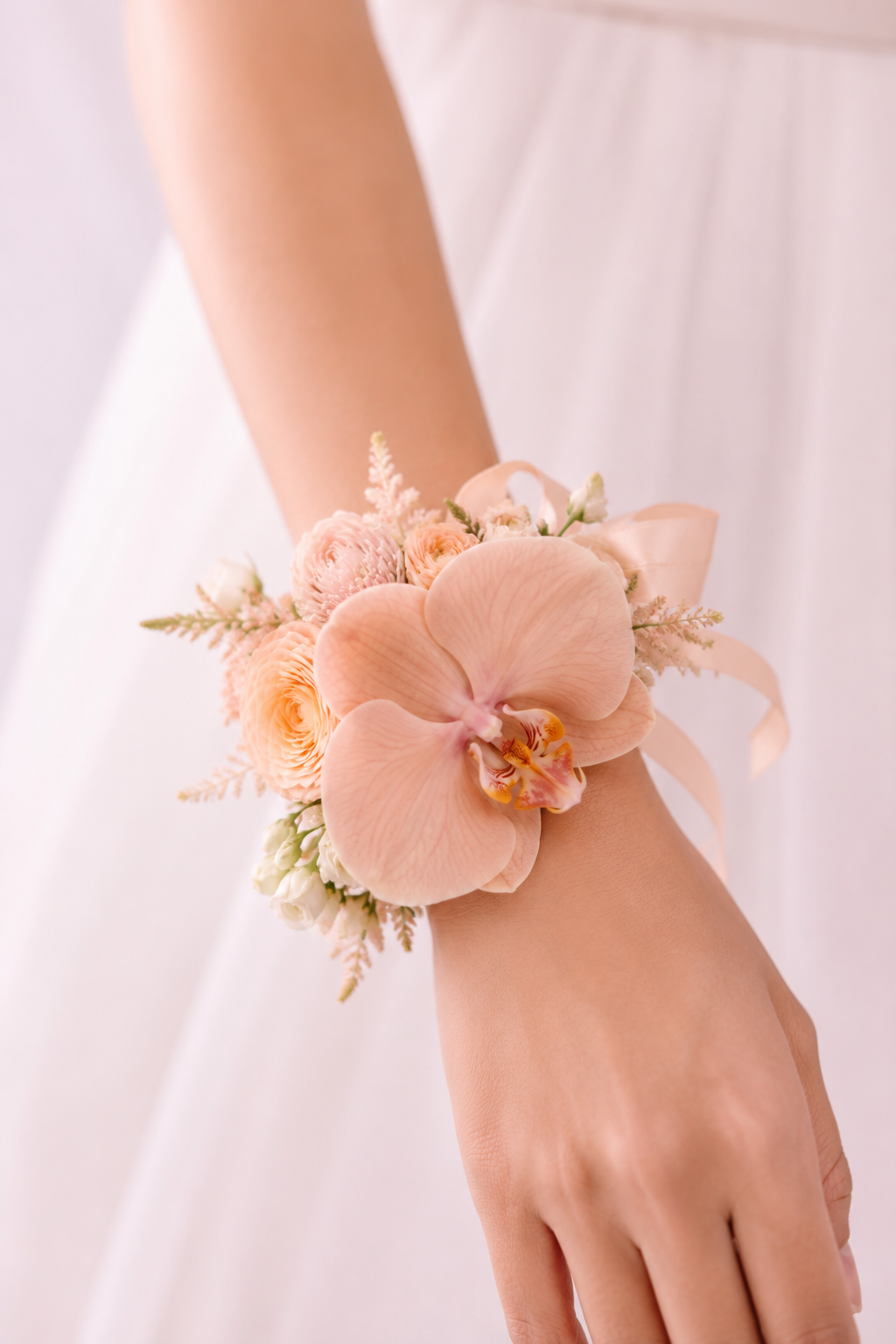 Wild Coral Bloom Corsage