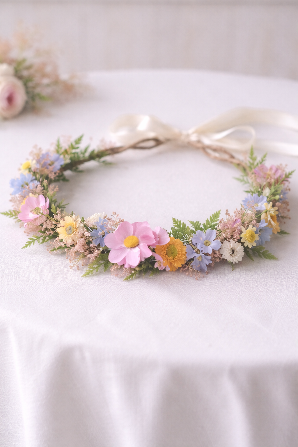 Pastel Petal Garden Flower Crown