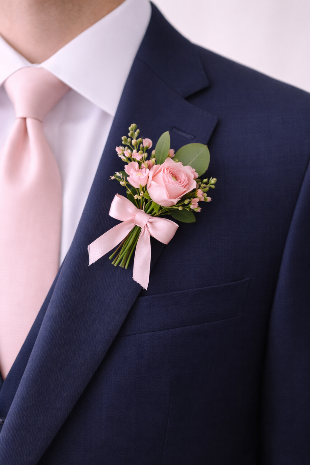Pink Eclat Groomsman Boutonniere