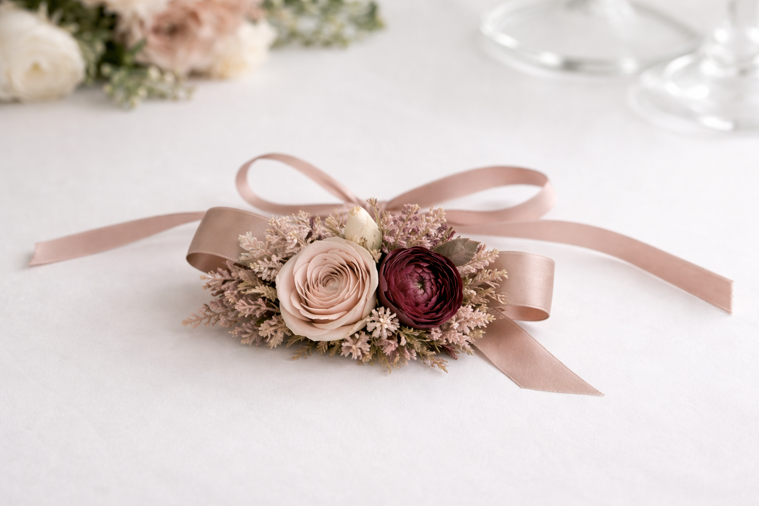 Coffee and Wine Corsage