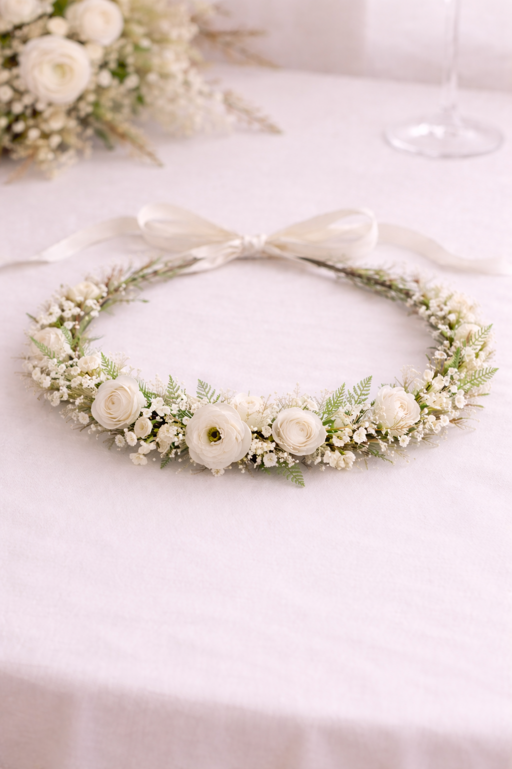 Ivory Luxe  Flower Crown