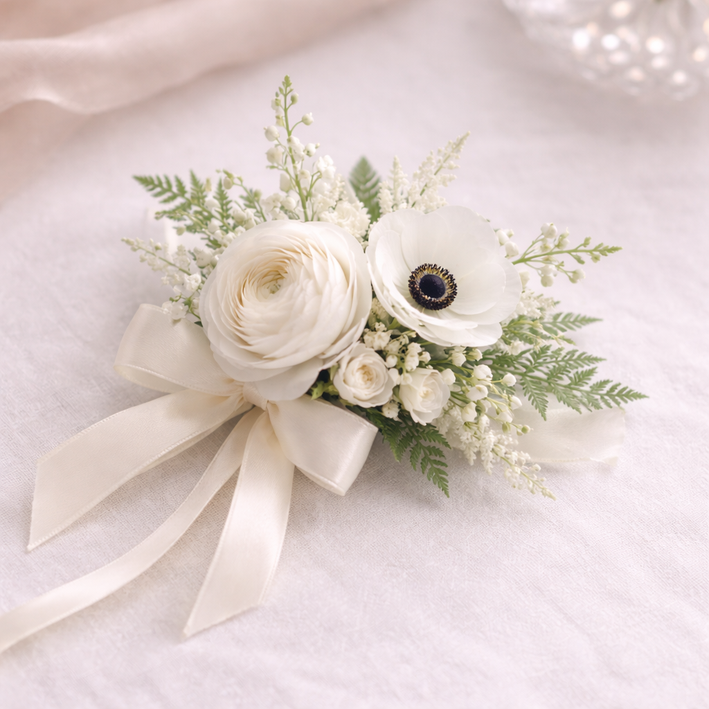 Ivory Luxe Corsage
