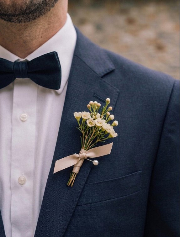 Blush Garden Romance Groomsman's Boutonniere