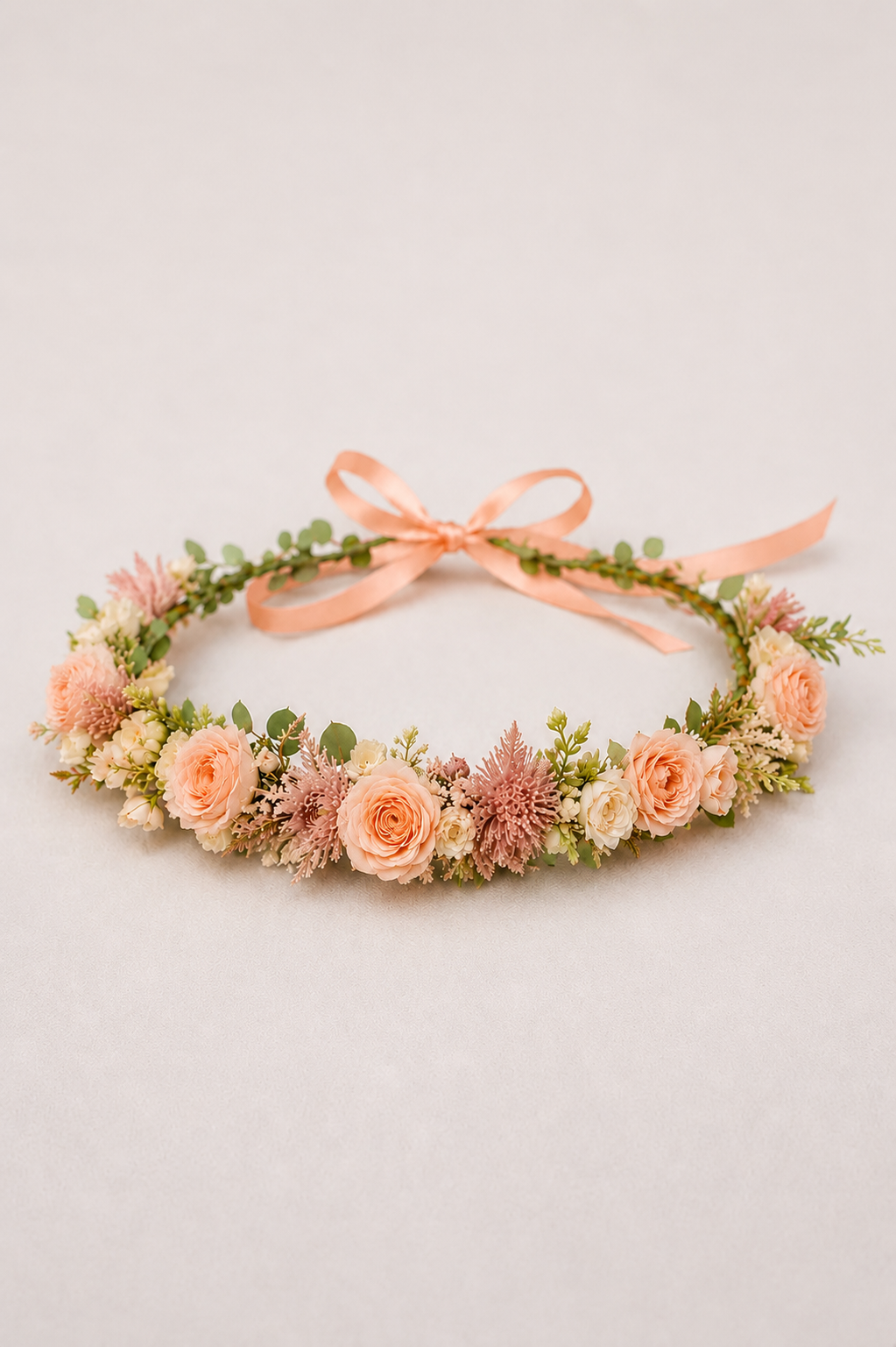 Wild Coral Bloom Flower Crown