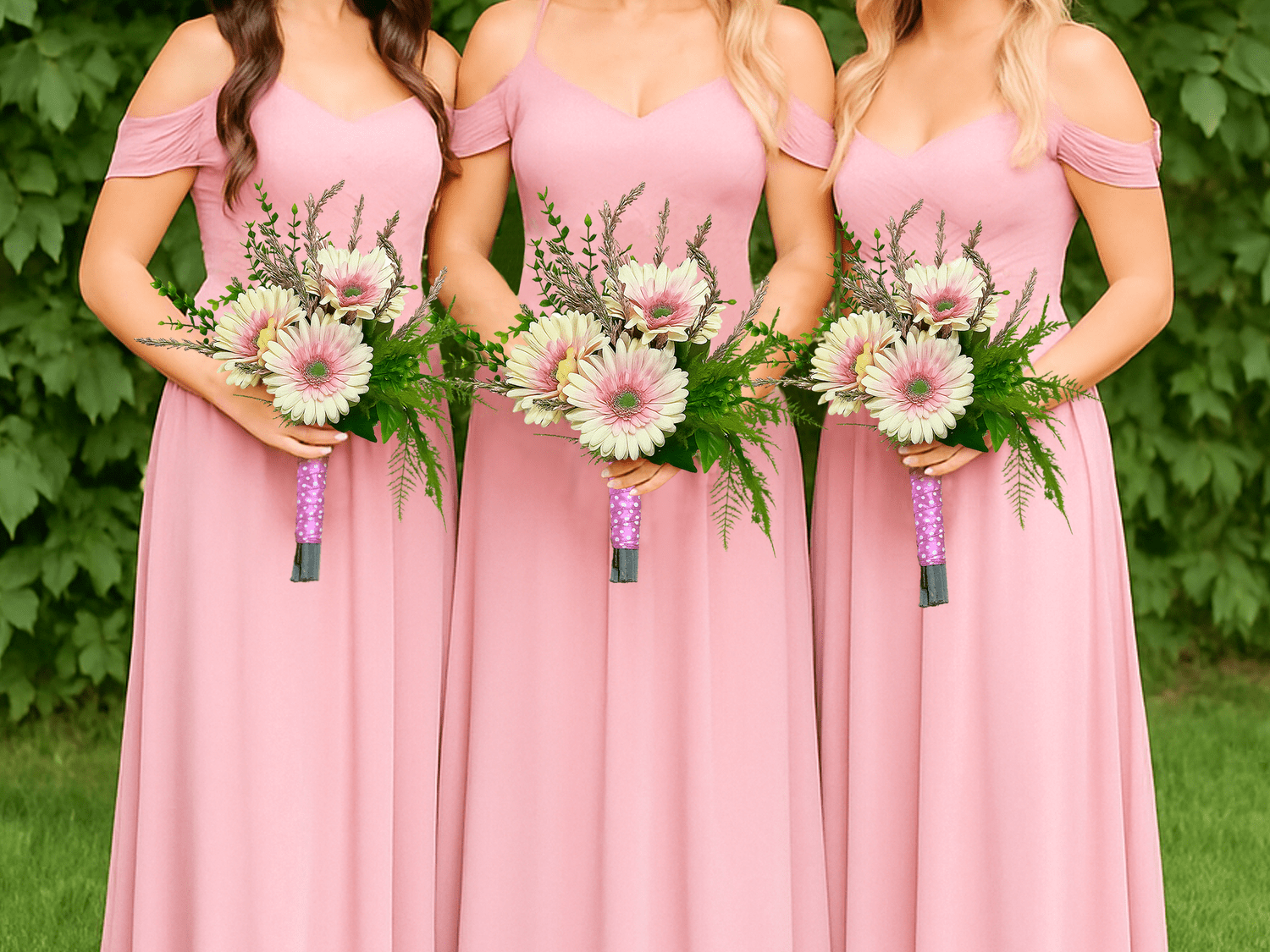 Chic Blush Bridesmaid Bouquet