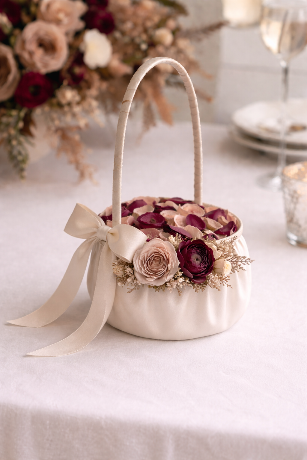 Coffee and Wine Flower Girl Basket