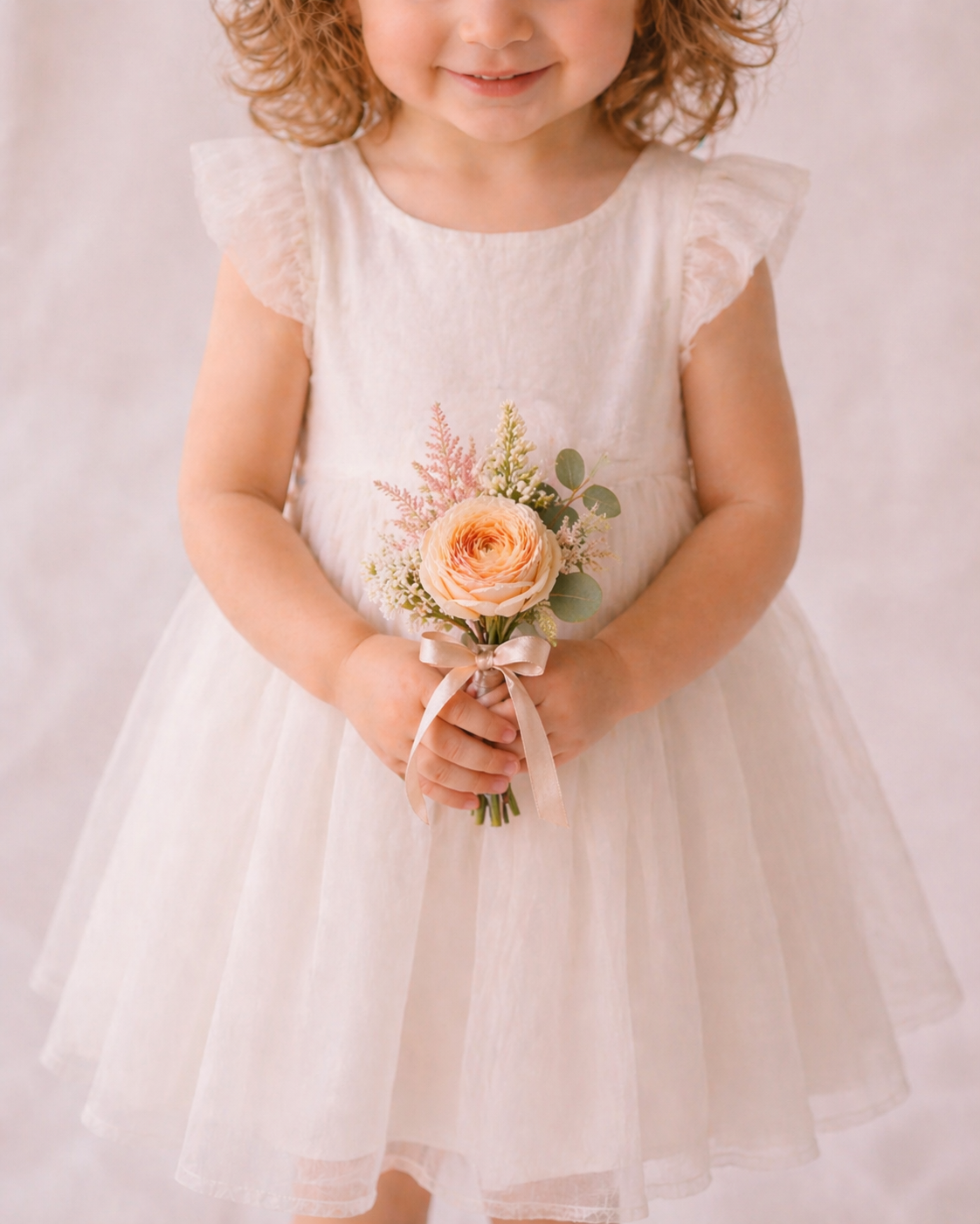 Wild Coral Flower Girl Single Bloom