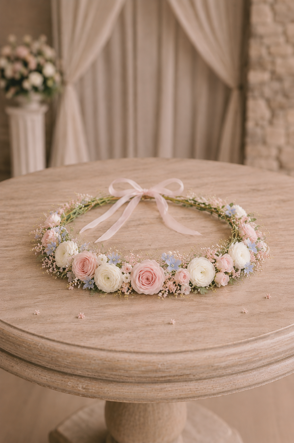 Blush Garden Romance Flower Crown