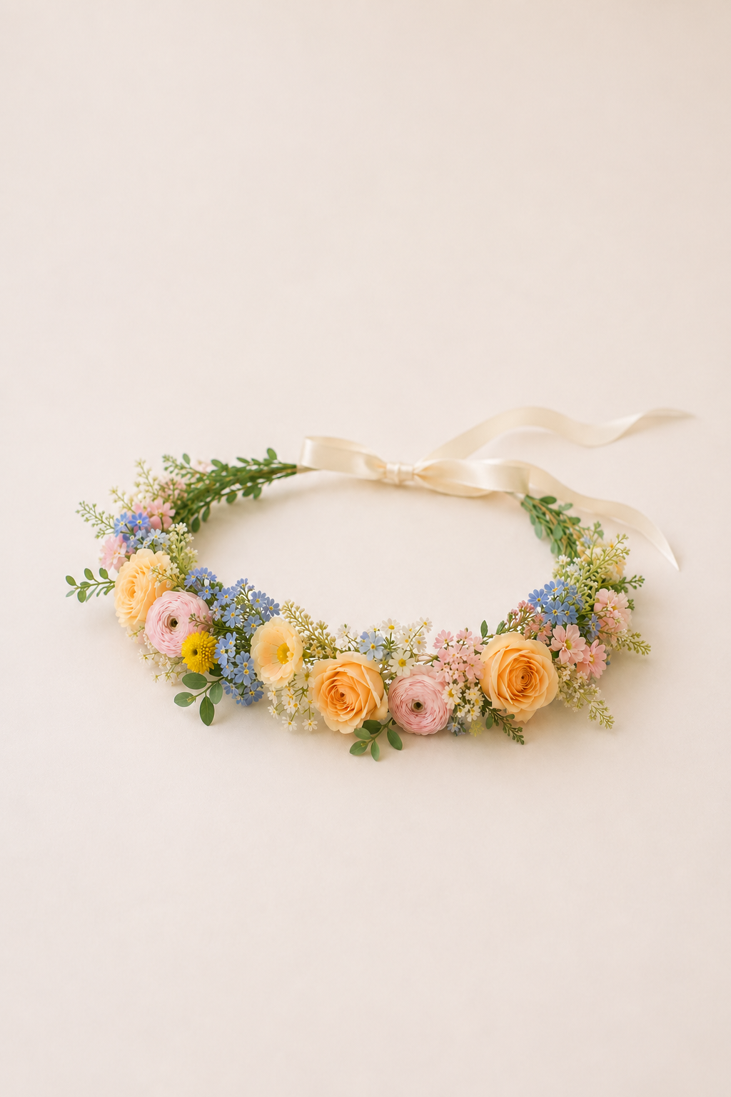 Pastel Petal Garden Flower Crown
