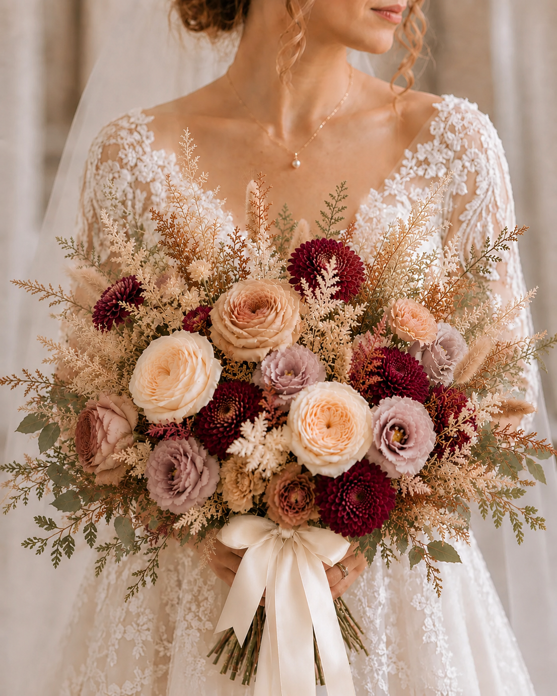 Coffee and Wine Bridal Bouquet