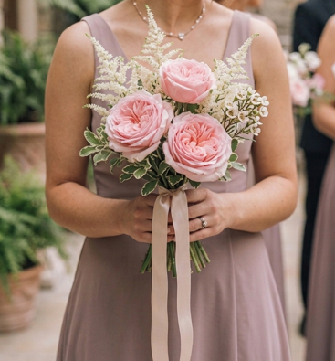 Blush Garden Romance Bridesmaid Bouquet