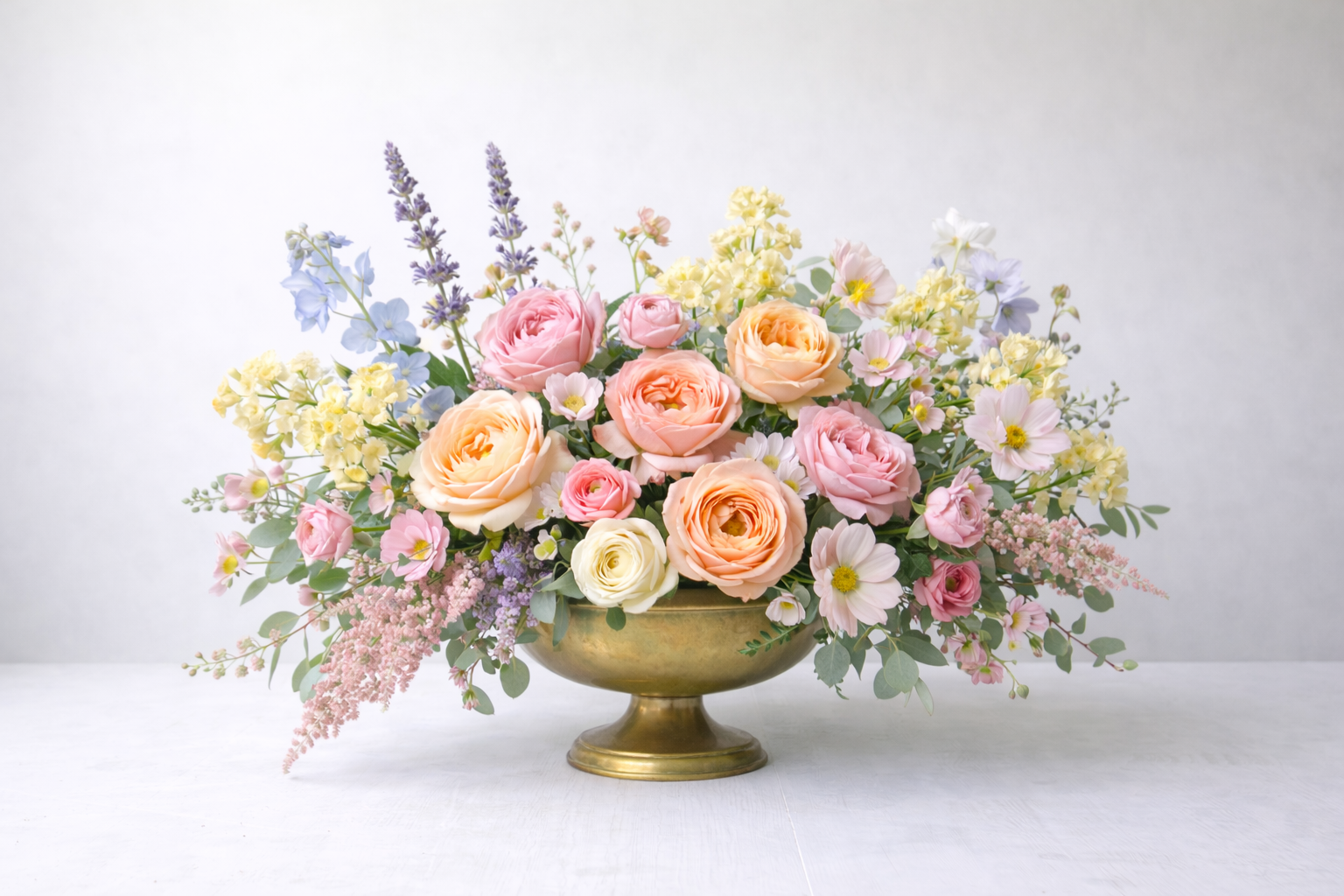 Pastel Petal Garden Centerpiece