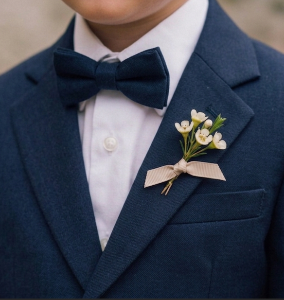 Blush Garden Page Boy Boutonniere