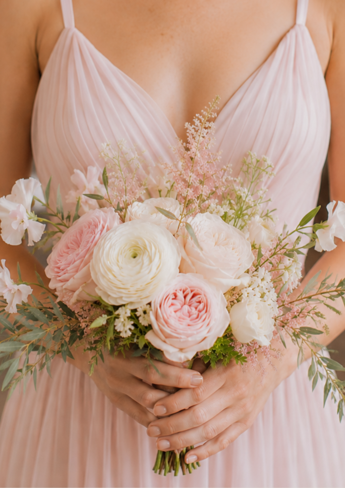 Blush Garden Romance Bridesmaid Bouquet / Maid of Honor