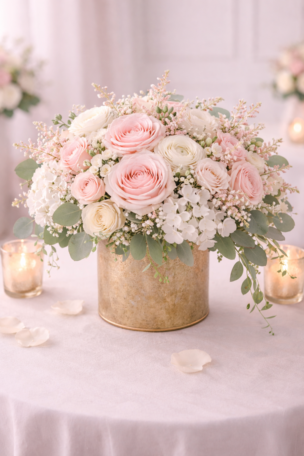 Blushing Pink Centerpieces