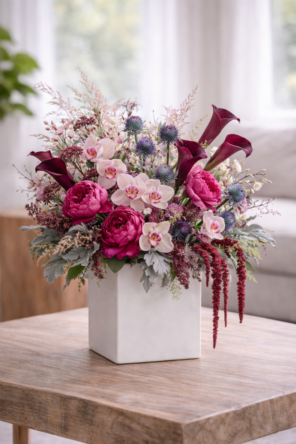 Burgundy Garden Elegance