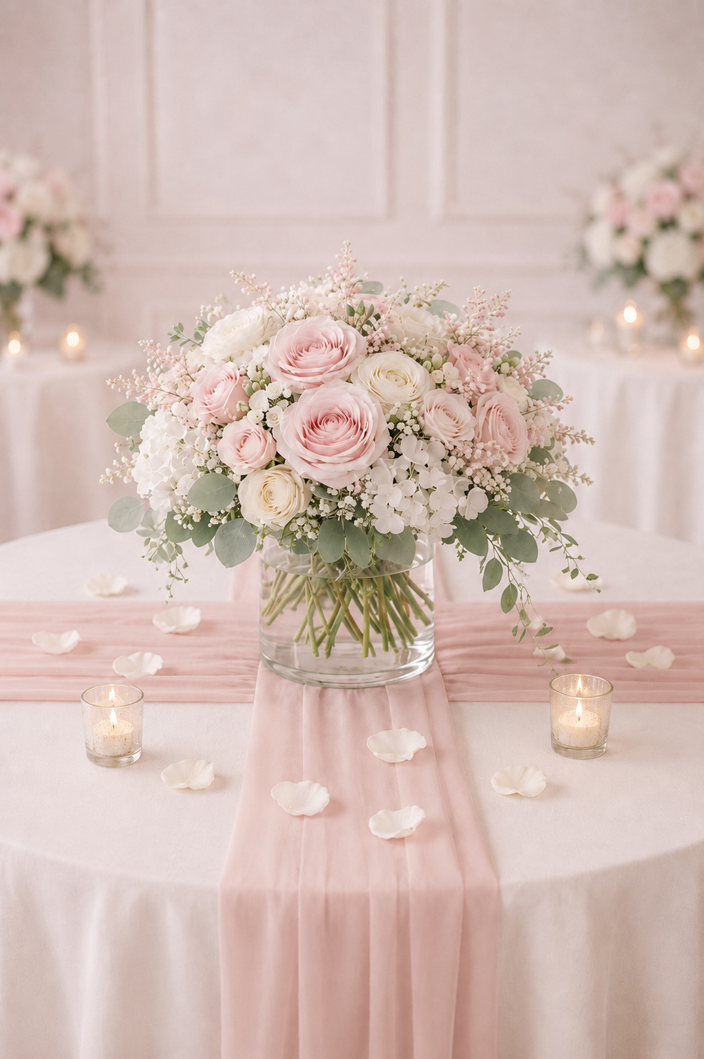 Blushing  Elegance  Centerpieces