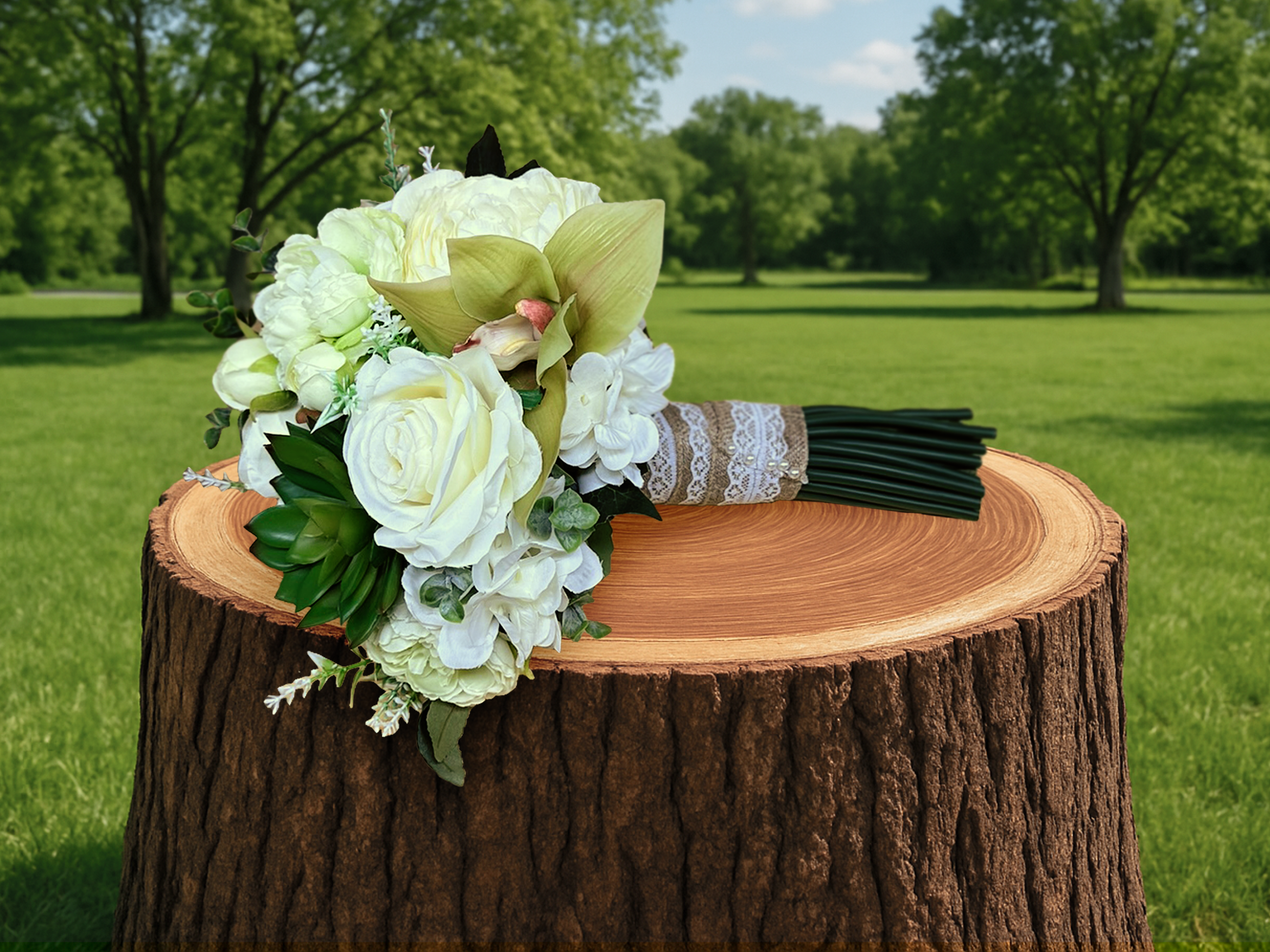 Green and White Bridesmaid Angle 1 Solo.png