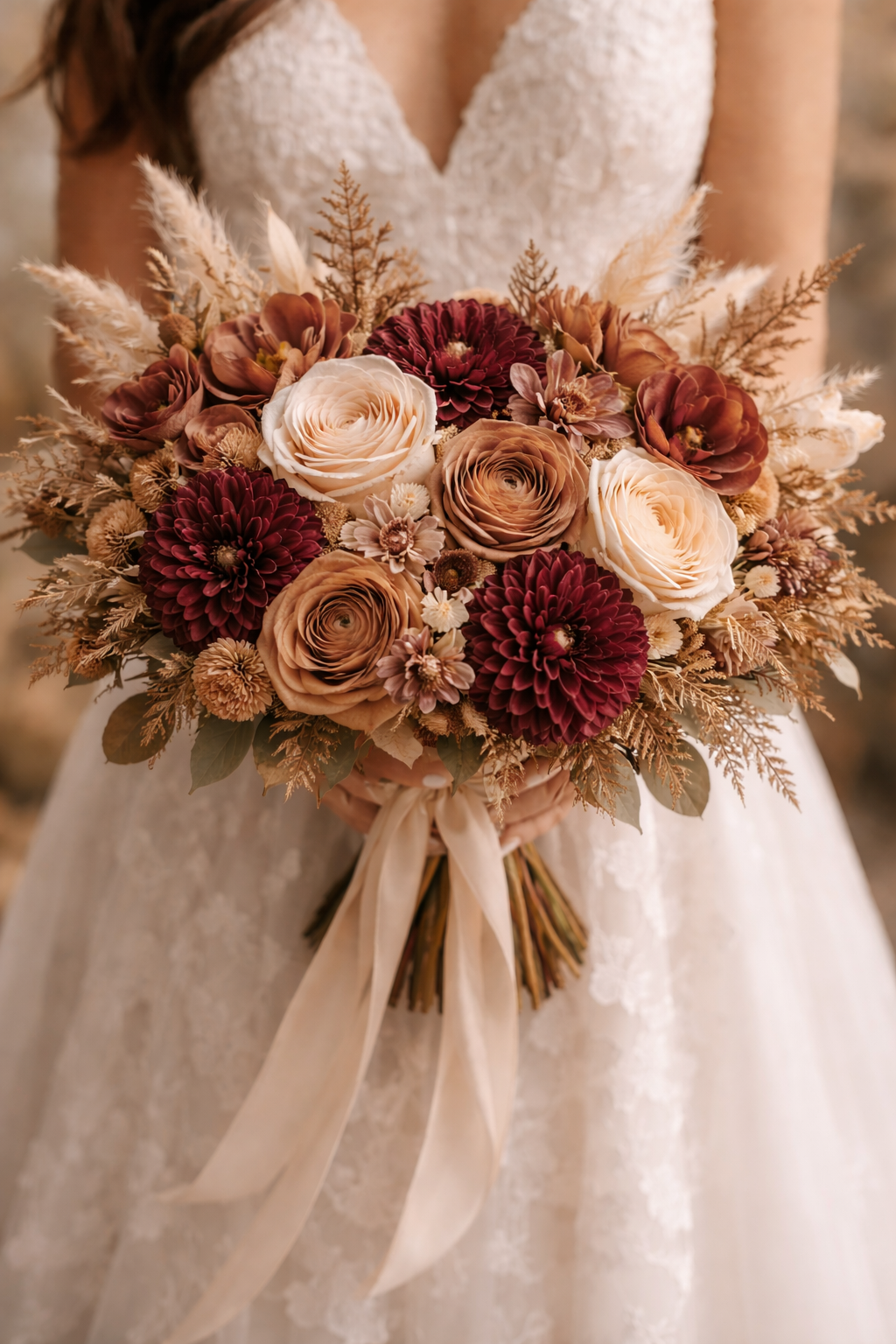 Coffee and Wine Bridal Bouquet